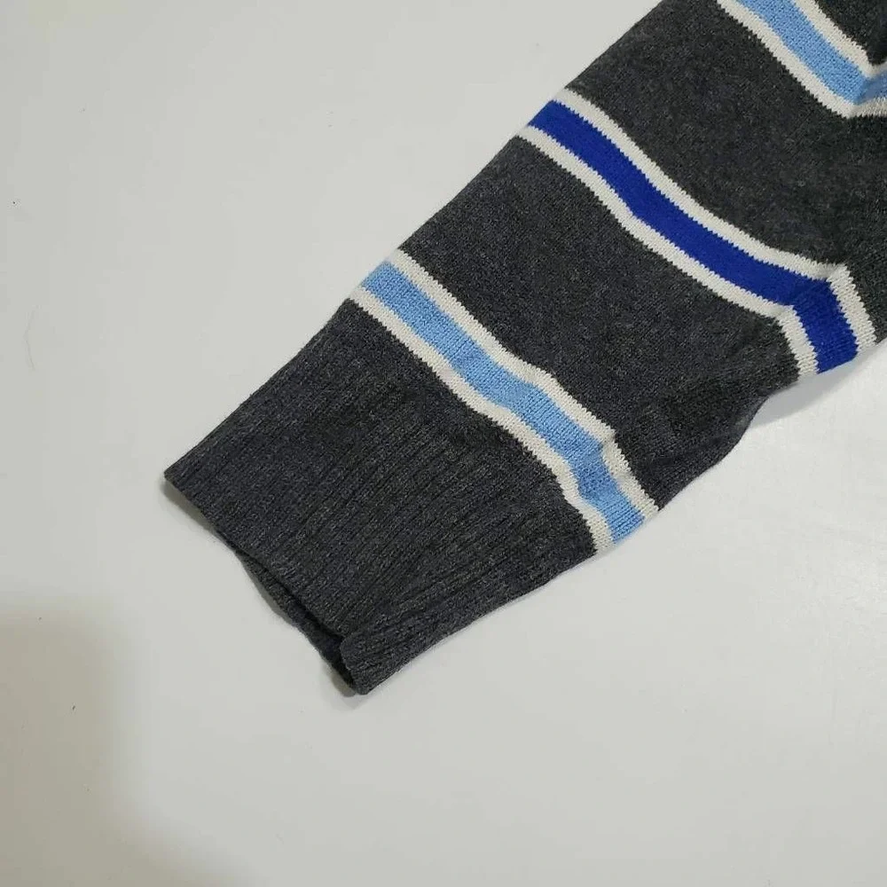 The Children's Place Baby Boys Sweater Black Blue Striped V-Neck Long Sleeve 3T
